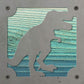 T-Rex Dinosaur Metal Wall Art on Reclaimed Wood, Boys Room Decor, Dino Gift