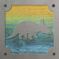 Triceratops Dinosaur Metal Wall Art on Reclaimed Wood, Dino Nursery Decor