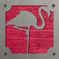 Flamingo Metal Wall Art on Reclaimed Wood, Tropical Coastal Decor, Flamingo Gift