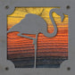 Flamingo Metal Wall Art on Reclaimed Wood, Tropical Coastal Decor, Flamingo Gift