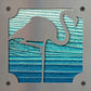 Flamingo Metal Wall Art on Reclaimed Wood, Tropical Coastal Decor, Flamingo Gift
