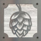 Hops Metal Wall Art on Reclaimed Wood, Home Bar Sign, Craft Beer Gift, 5.5 Inch Square Steel Sign, Brewery Decor, Beer Lover Gift