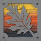 Oak Leaf Metal Wall Art on Reclaimed Wood, Modern Farmhouse Decor, Fall Sign