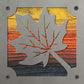 Maple Leaf Rustic Metal Sign on Reclaimed Wood, Fall Cabin Decor