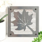 Maple Leaf Rustic Metal Sign on Reclaimed Wood, Fall Cabin Decor