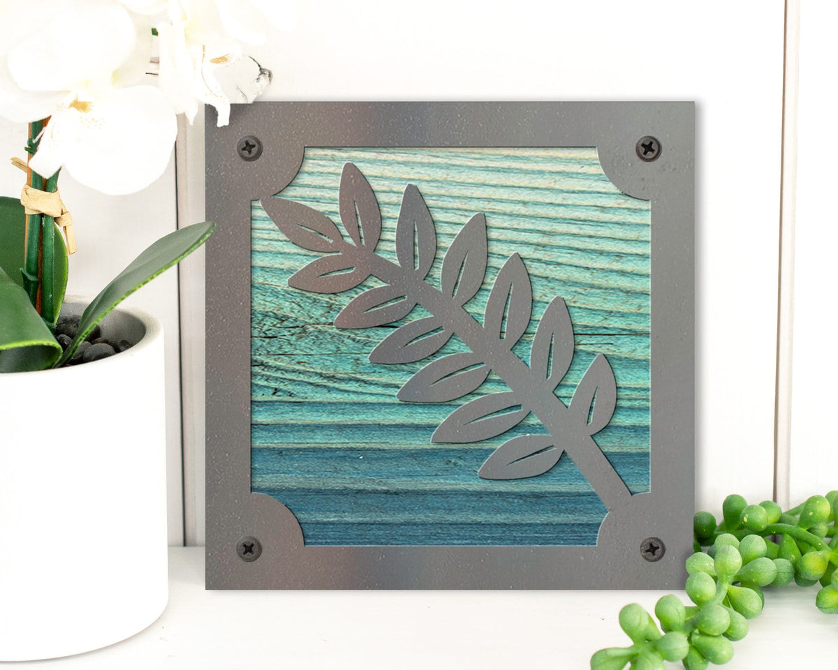 Fern Metal Wall Art on Reclaimed Wood, Botanical Decor, Plant Lover Gift