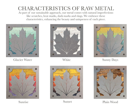 Maple Leaf Metal Wall Art on Reclaimed Wood, Autumn Decor, Fall Sign