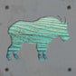 Mountain Goat Metal Wall Art on Reclaimed Wood, Glacier Park Decor, Hiker Gift, 5.5 Inch Square Steel Sign, National Park Gift
