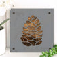 Pinecone Metal Wall Art on Reclaimed Wood, Cabin Decor, Rustic Christmas Sign, 5.5 Inch Square Steel Sign, Pine Cone Art, Winter Decor