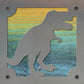 T-Rex Dinosaur Metal Wall Art on Reclaimed Wood, Boys Room Decor, Dino Gift