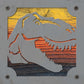 T-Rex Metal Wall Art on Reclaimed Wood, Dinosaur Playroom Decor, Kids Gift, 5.5 Inch Square Steel Sign, Dino Lover Gift, Housewarming Gift