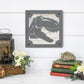 T-Rex Metal Wall Art on Reclaimed Wood, Dinosaur Playroom Decor, Kids Gift, 5.5 Inch Square Steel Sign, Dino Lover Gift, Housewarming Gift