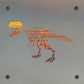 T-Rex Skeleton Metal Wall Art on Reclaimed Wood, Fossil Decor, Dinosaur Gift