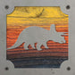 Triceratops Dinosaur Metal Wall Art on Reclaimed Wood, Dino Nursery Decor