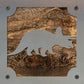 Triceratops Dinosaur Metal Wall Art on Reclaimed Wood, Dino Nursery Decor