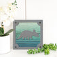 Triceratops Dinosaur Metal Wall Art on Reclaimed Wood, Dino Nursery Decor