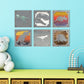 T-Rex Dinosaur Metal Wall Art on Reclaimed Wood, Dino Nursery Decor, Kids Room, 5.5 Inch Square Steel Sign, Dinosaur Gift