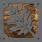 Oak Leaf Metal Wall Art on Reclaimed Wood, Modern Farmhouse Decor, Fall Sign