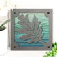 Oak Leaf Metal Wall Art on Reclaimed Wood, Modern Farmhouse Decor, Fall Sign