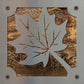 Maple Leaf Rustic Metal Sign on Reclaimed Wood, Fall Cabin Decor