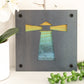 Lighthouse Metal Wall Art on Reclaimed Wood, Coastal Decor, Nautical Gift, 5.5 Inch Square Steel Sign, Beach House Sign, Housewarming Gift