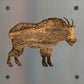 Mountain Goat Metal Wall Art on Reclaimed Wood, Glacier Park Decor, Hiker Gift, 5.5 Inch Square Steel Sign, National Park Gift