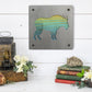 Mountain Goat Metal Wall Art on Reclaimed Wood, Glacier Park Decor, Hiker Gift, 5.5 Inch Square Steel Sign, National Park Gift
