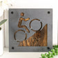 Mountain Bike Metal Wall Art on Reclaimed Wood, Cyclist Gift, Garage Sign