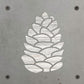 Pinecone Metal Wall Art on Reclaimed Wood, Cabin Decor, Rustic Christmas Sign, 5.5 Inch Square Steel Sign, Pine Cone Art, Winter Decor