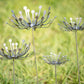 Metal Dandelion Garden Stake: Rustic Yard Art Decor
