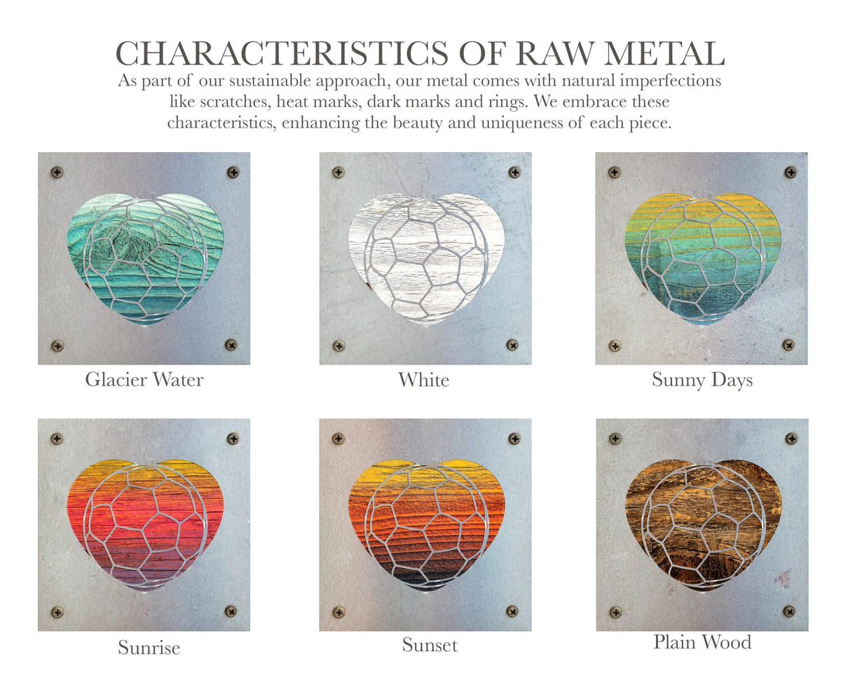 Soccer Heart Metal Wall Art on Reclaimed Wood, Soccer Gift, Kids Room Decor