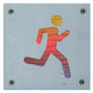 Runner Metal Wall Art on Reclaimed Wood, Running Sign, Marathon Runner Gift, 5.5 Inch Square Steel Sign, Running Decor, 
