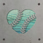 Baseball Heart Metal Wall Art on Reclaimed Wood, Softball Sign, Baseball Mom Gift, 5.5 Inch Square Steel Sign, Baseball Decor