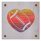 Football Heart Metal Wall Art on Reclaimed Wood, Football Gift, Boys Room, 5.5 Inch Square Steel Sign, Football Decor, Football Mom