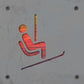 Ski Chairlift Metal Wall Art on Reclaimed Wood, Ski Lodge Decor, Skier Gift