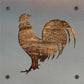 Rooster Metal Wall Art on Reclaimed Wood, Farmhouse Kitchen Decor, Chicken Sign