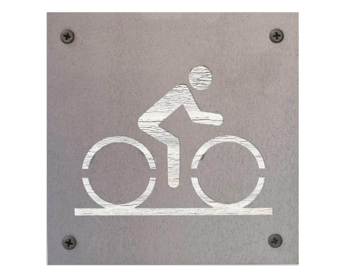 Road Cyclist Metal Wall Art on Reclaimed Wood, Road Bike Sign, Cyclist Gift
