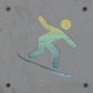 Snowboarder Metal Wall Art on Reclaimed Wood, Snowboard Sign, Ski Cabin Decor