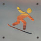 Snowboarder Metal Wall Art on Reclaimed Wood, Snowboard Sign, Ski Cabin Decor