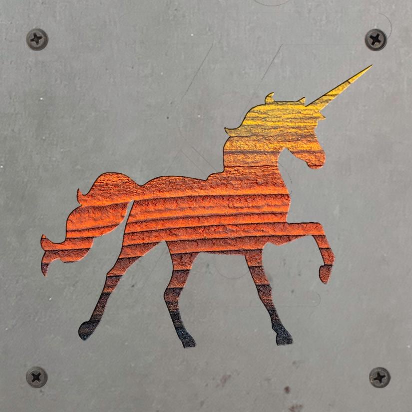Unicorn Metal Wall Art on Reclaimed Wood, Girls Room Decor, Unicorn Gift
