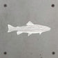 Trout Metal Wall Art on Reclaimed Wood, Fishing Cabin Decor, Fisherman Gift, 5.5 Inch Square Steel Sign, Fish Wall Decor, Lake House Decor