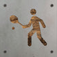 Tennis Player Metal Wall Art on Reclaimed Wood, Tennis Sign, Tennis Gift, 5.5 Inch Square Steel Sign, Tennis Coach Gift, Tennis Decor