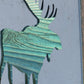 Moose Metal Wall Art on Reclaimed Wood, Cabin Decor, Woodland Nursery Moose, 5.5 Inch Square Steel Sign, Moose Gift, Housewarming Gift