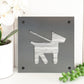 Dog Walking Metal Wall Art on Reclaimed Wood, Dog Lover Gift, Entryway Sign