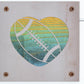 Football Heart Metal Wall Art on Reclaimed Wood, Football Gift, Boys Room, 5.5 Inch Square Steel Sign, Football Decor, Football Mom