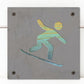 Snowboarder Metal Wall Art on Reclaimed Wood, Snowboard Sign, Ski Cabin Decor