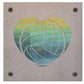 Volleyball Heart Metal Wall Art on Reclaimed Wood, Volleyball Gift, Team Gift, 5.5 Inch Square Steel Sign, Volleyball Decor