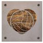 Volleyball Heart Metal Wall Art on Reclaimed Wood, Volleyball Gift, Team Gift, 5.5 Inch Square Steel Sign, Volleyball Decor
