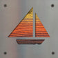 Sailboat Metal Wall Art on Reclaimed Wood, Nautical Lake House Decor, Sailor Gift, 5.5 Inch Square Steel Sign, Sailing Gift