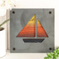 Sailboat Metal Wall Art on Reclaimed Wood, Nautical Lake House Decor, Sailor Gift, 5.5 Inch Square Steel Sign, Sailing Gift